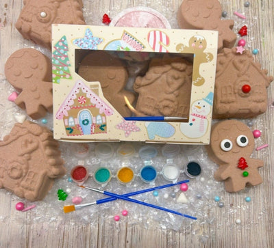 Gingerbread House Bath Bomb Paint Kit