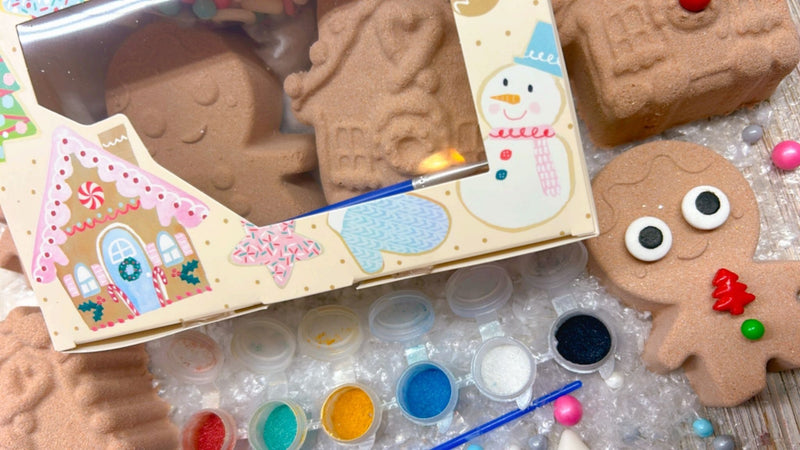 Gingerbread House Bath Bomb Paint Kit