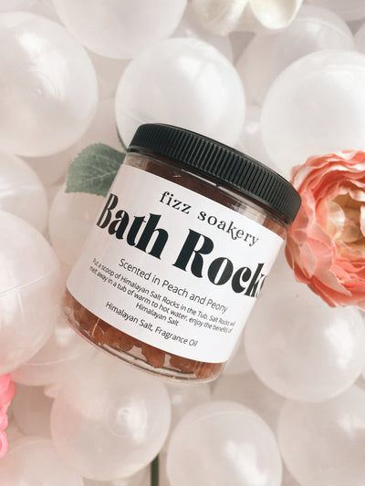 Peach and peony  Bath Salt Rocks
