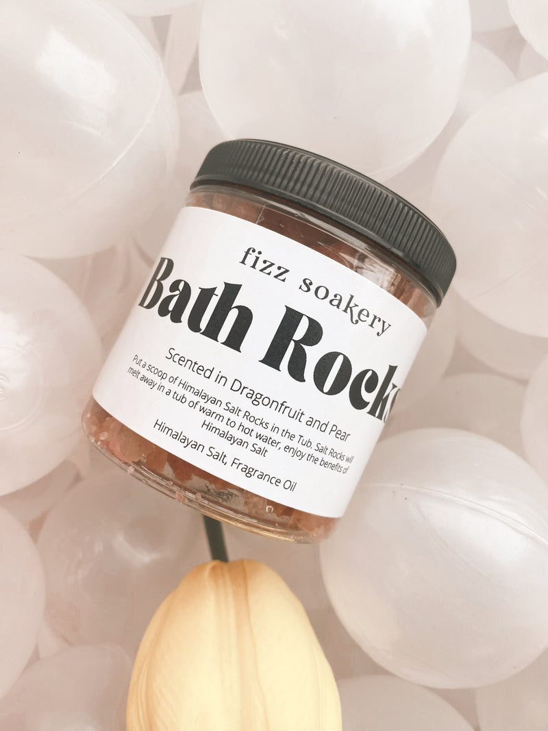 Dragonfruit & Pear Bath Salt Rocks