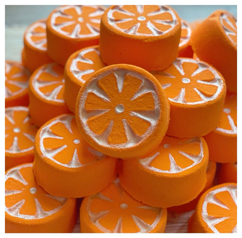 Orange slice bath bomb